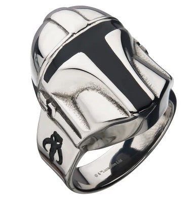Load image into Gallery viewer, Mandalorian Helmet (Star Wars: The Mandalorian) Ring
