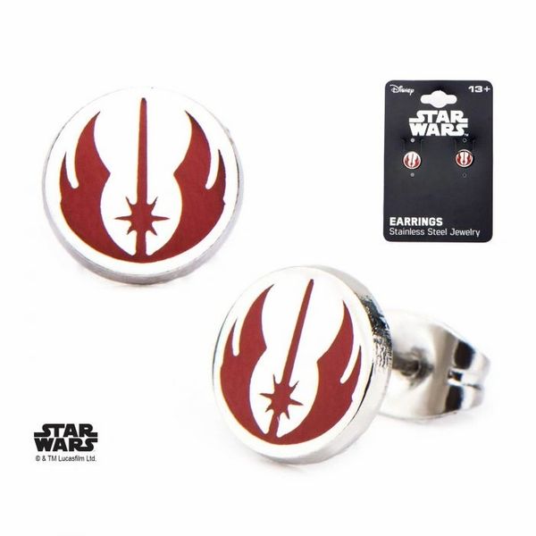 Load image into Gallery viewer, Jedi Symbol (Star Wars) Enamel Stud Earrings
