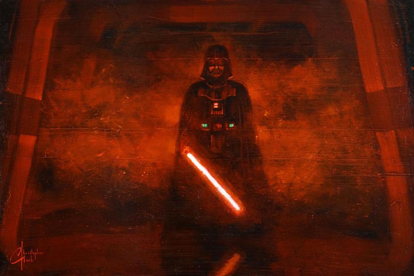 Red Vader Darth Vader Star Wars Art Print