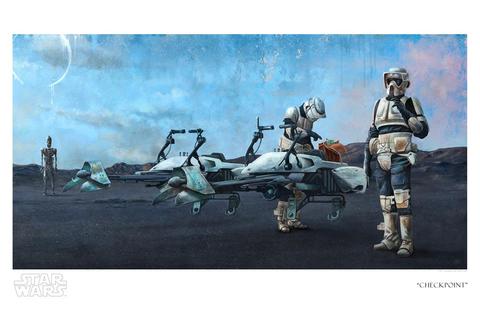 Load image into Gallery viewer, Checkpoint (Star Wars: The Mandalorian) Premium Art Print
