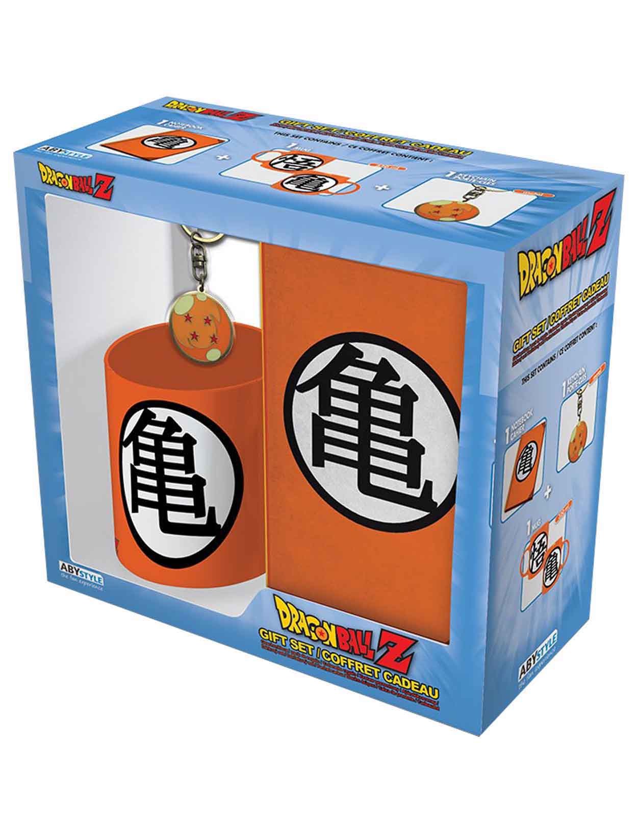 Dragon Ball Z (Goku Kanji) Mug, Journal, and Keychain Gift Set