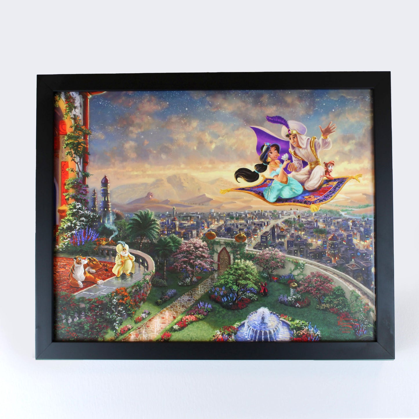 Load image into Gallery viewer, Aladdin (Disney) Thomas Kinkade Framed Art Print
