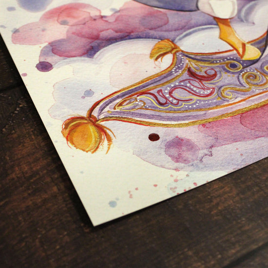Aladdin and Jasmine "A Whole New World" Disney Watercolor Art Print
