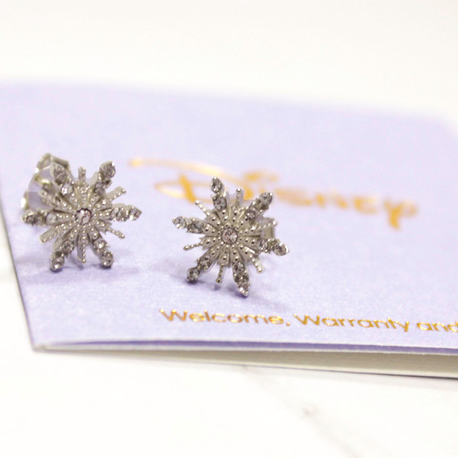 Load image into Gallery viewer, Frozen 2 Anna (Lavender) Crystal Snowflake Disney Couture Stud Earrings
