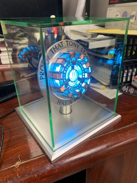 Load image into Gallery viewer, Iron Man Arc Reactor (Marvel) Lighted Full-Scale Prop Replica with Acrylic Case
