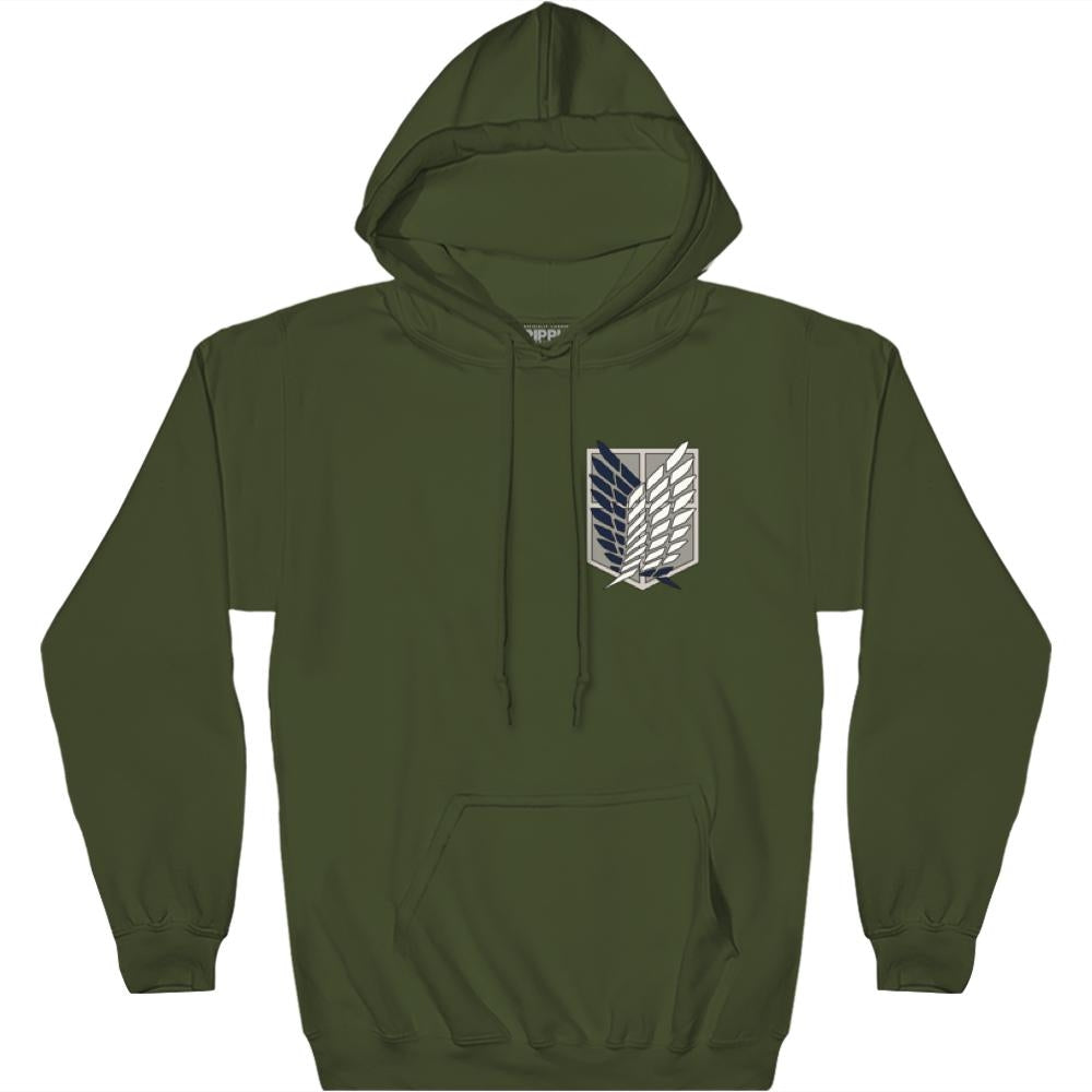Load image into Gallery viewer, Scout Regiment (Attack on Titan) Military Green Pullover Hoodie Sweatshirt
