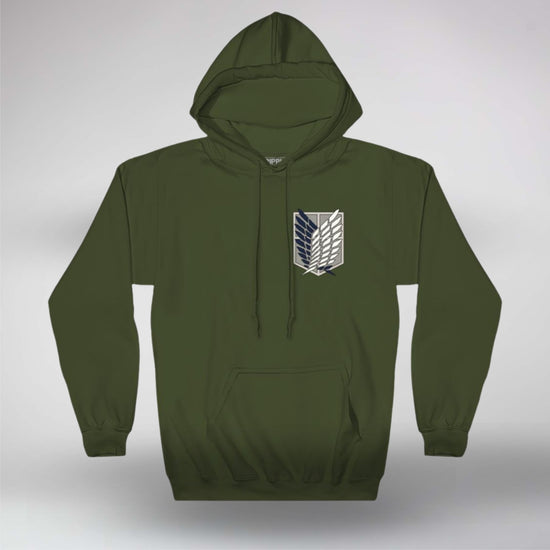 Load image into Gallery viewer, Scout Regiment (Attack on Titan) Military Green Pullover Hoodie Sweatshirt
