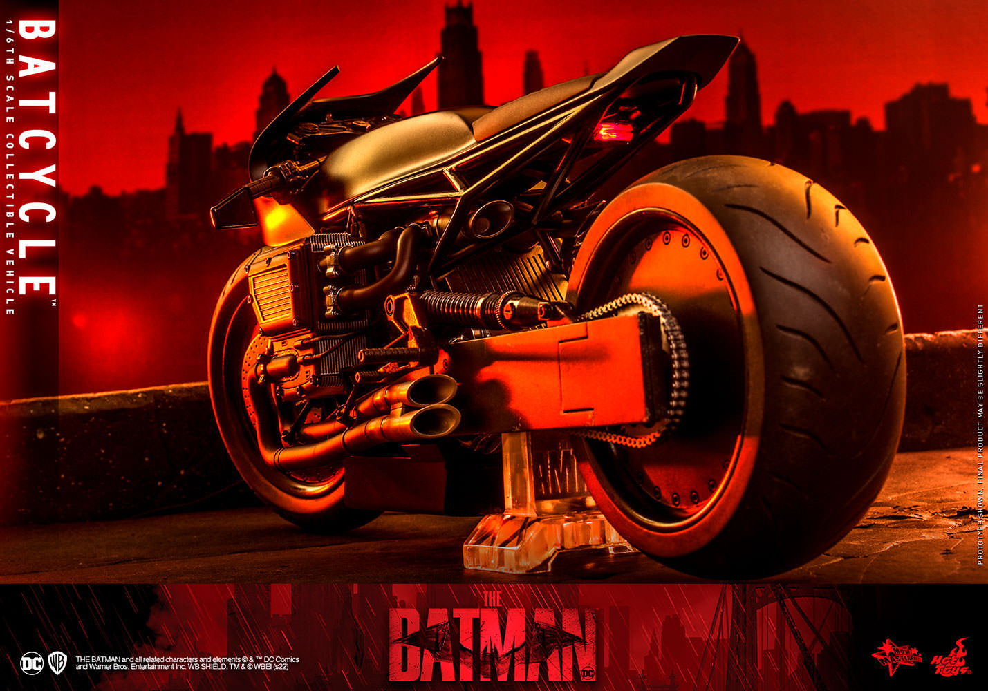 Batcycle (The Batman) DC Comics 1:6 Vehicle Figure Accessory by Hot Toys