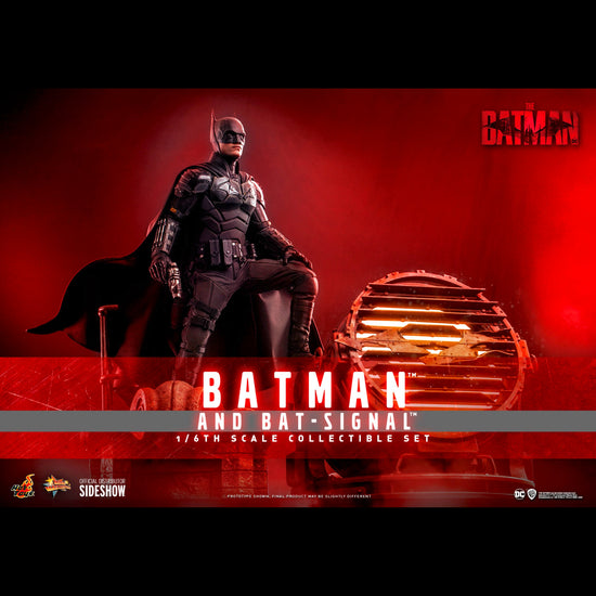 Batman and Bat-Signal (The Batman) DC Comics 1:6 Collectible Set by Hot Toys