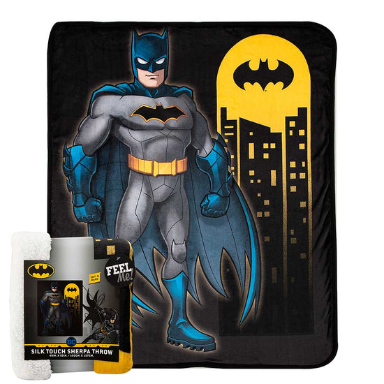 Batman "Answer The Call" DC Comics Sherpa Backed Throw Blanket