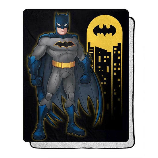 Batman "Answer The Call" DC Comics Sherpa Backed Throw Blanket