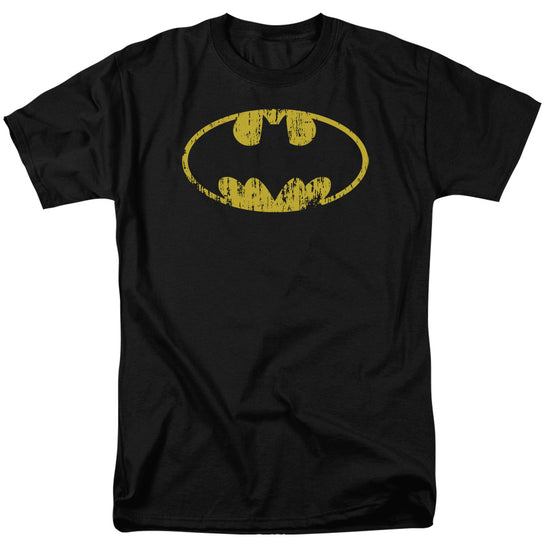 Load image into Gallery viewer, To the Batmobile! A Batman Distressed Logo Shirt  100% Cotton High Quality Pre Shrunk Machine Washable T ShirtBatman Bat Symbol Distressed Logo (DC Comics) Unisex Fit Shirt
