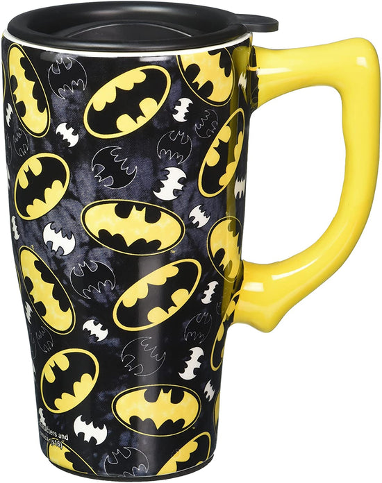 Batman Bat Symbols (DC Comics) Ceramic Travel Mug