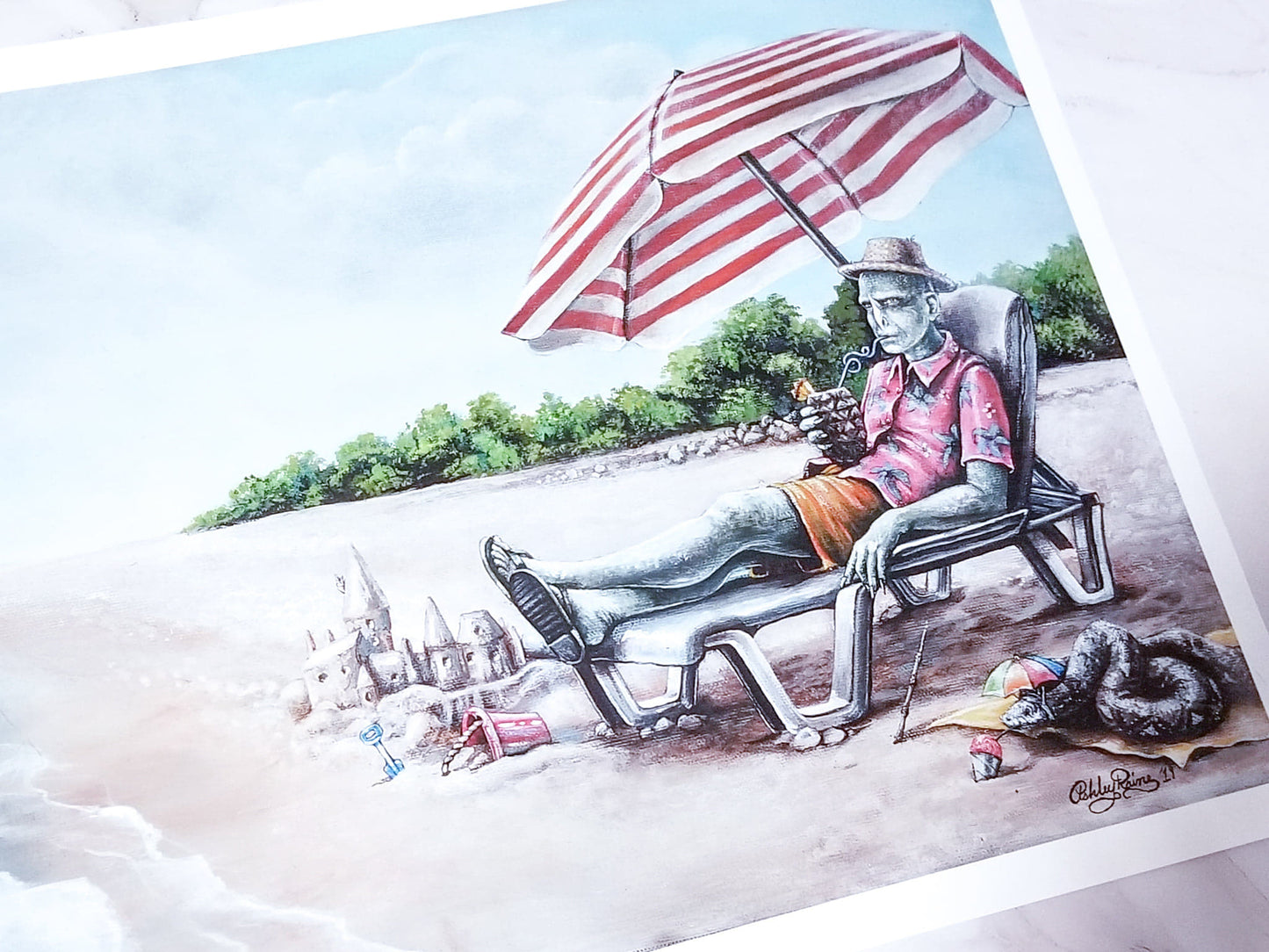 Voldemort's Day at the Beach (Harry Potter) Parody Art Print