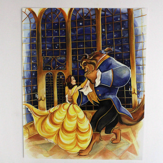 Beauty and the Beast "Tale as Old as Time" Disney Watercolor Art Print