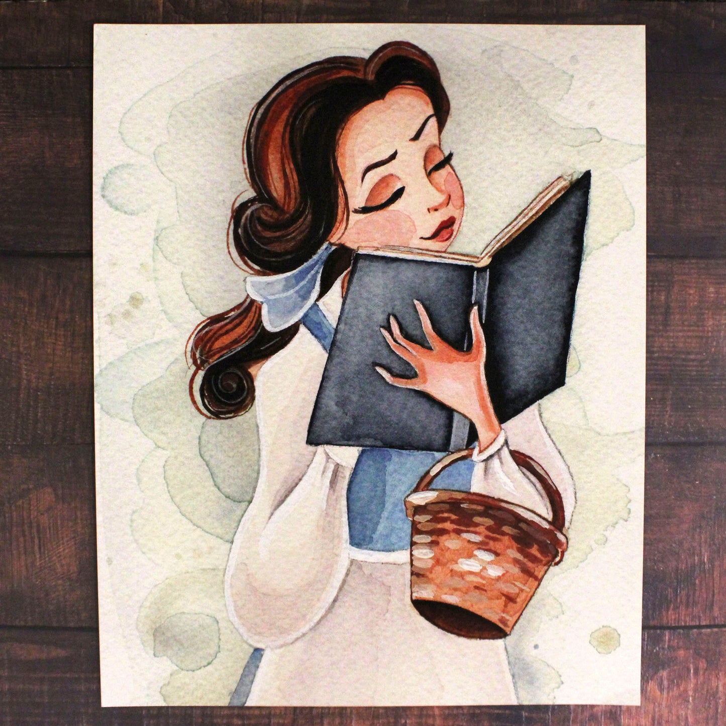 Load image into Gallery viewer, Belle (Beauty and the Beast) Disney Watercolor Art Print
