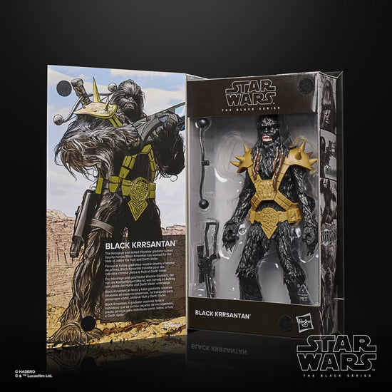 Load image into Gallery viewer, Black Krrsantan (Star Wars) Deluxe Comic Cover Black Series Figure
