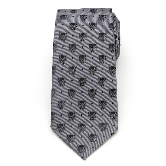 Black Panther Gray Dot (Marvel) Fine Neck Tie