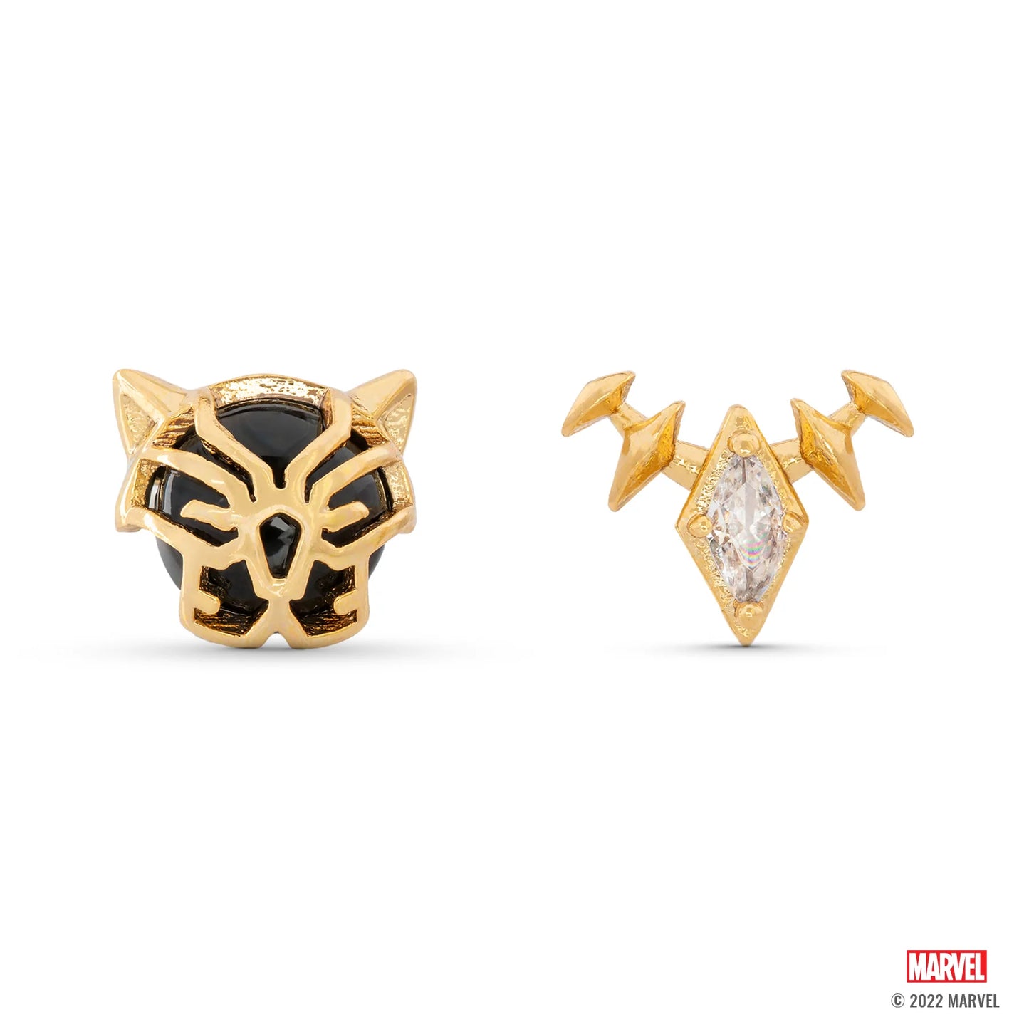 Black Panther Mask & Necklace Symbol (Marvel) Mismatch Stud Earrings