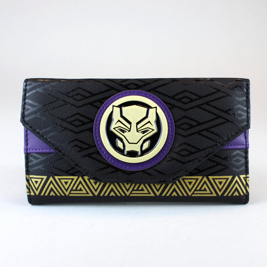 Load image into Gallery viewer, Black Panther &amp;quot;Wakanda Forever&amp;quot; (Marvel) Tribal Bi-Fold Wallet
