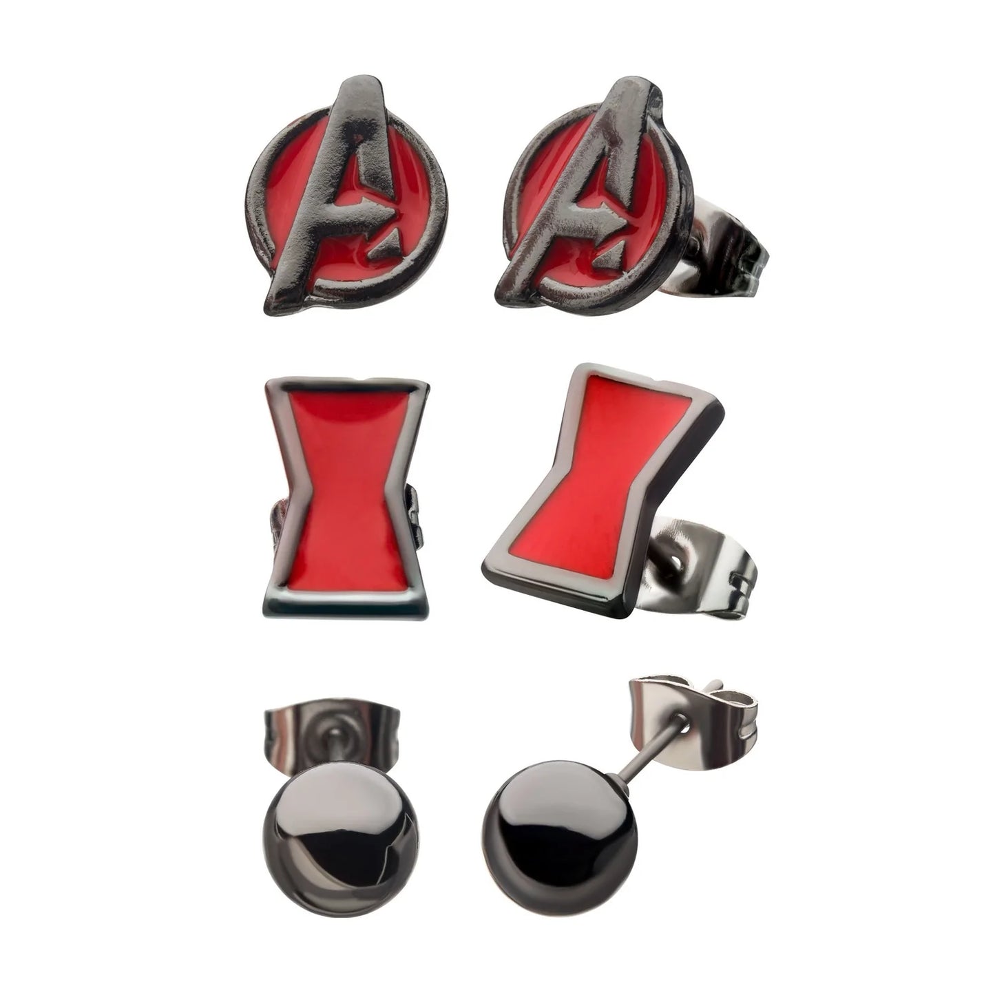 Load image into Gallery viewer, Black Widow (Black Widow) Marvel Stud Earring Set
