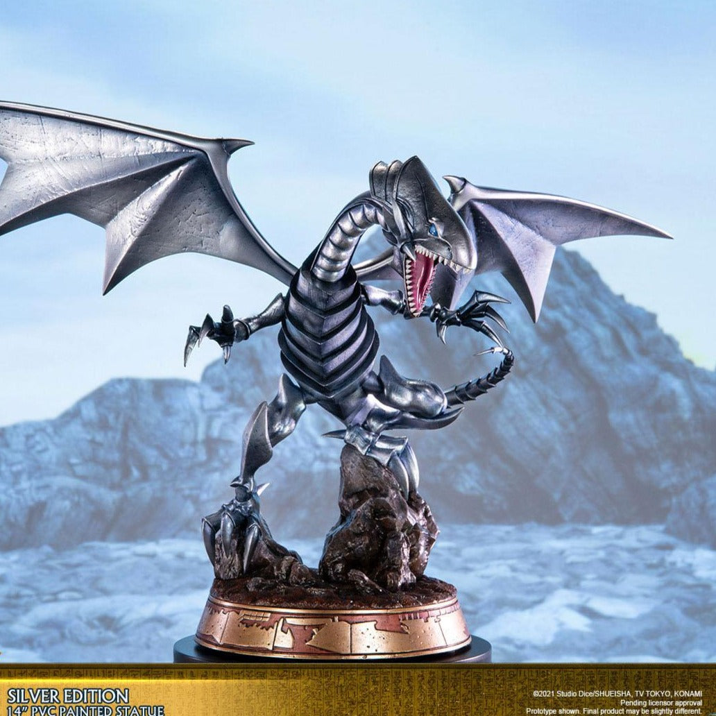 Blue-Eyes White Dragon (Yu-Gi-Oh!) Silver Variant Edition Statue