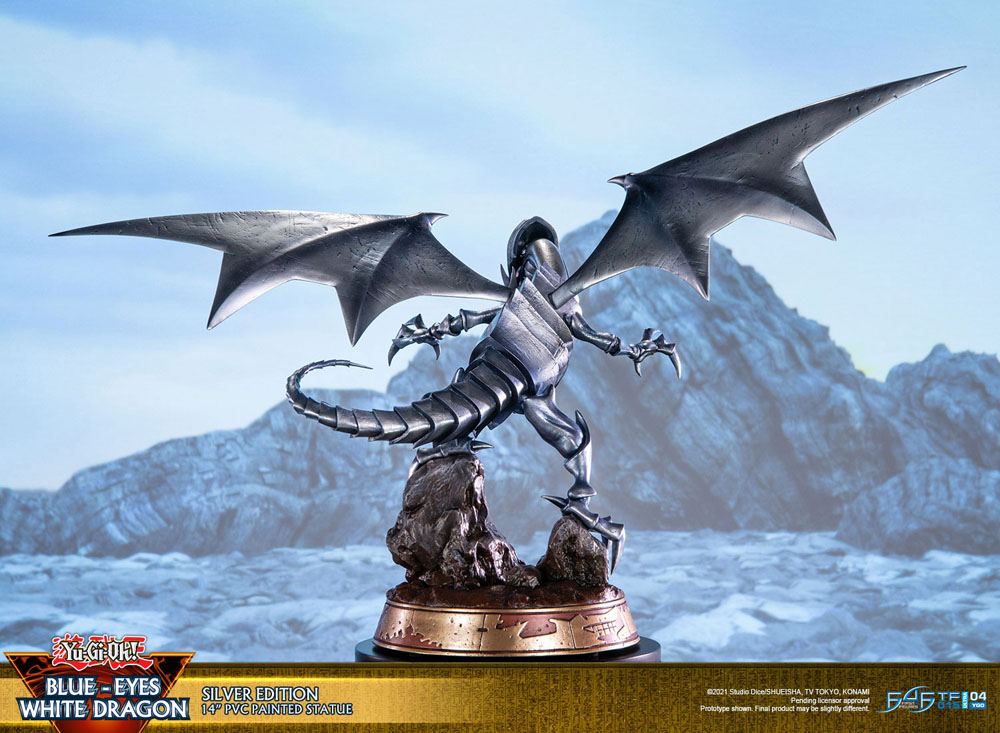 Blue-Eyes White Dragon (Yu-Gi-Oh!) Silver Variant Edition Statue