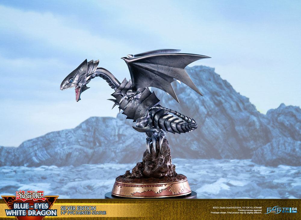 Blue-Eyes White Dragon (Yu-Gi-Oh!) Silver Variant Edition Statue