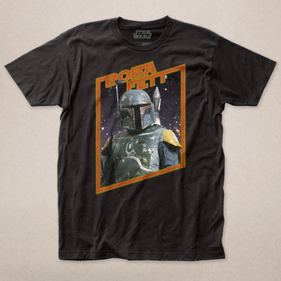 Load image into Gallery viewer, Boba Fett Retro Frame (Star Wars: The Empire Strikes Back) Black Unisex Shirt
