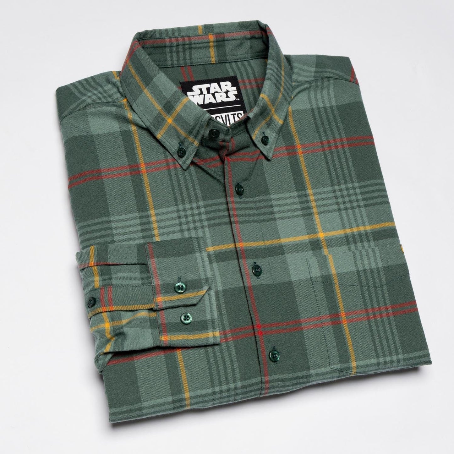 Load image into Gallery viewer, Boba Fett &amp;#39;No Good To Me Dead&amp;#39; Star Wars Flannel Shirt by RSVLTS
