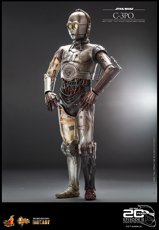 C-3PO (Star Wars: Attack of the Clones) 20th Anniversary 1:6 Diecast Figure by Hot Toys