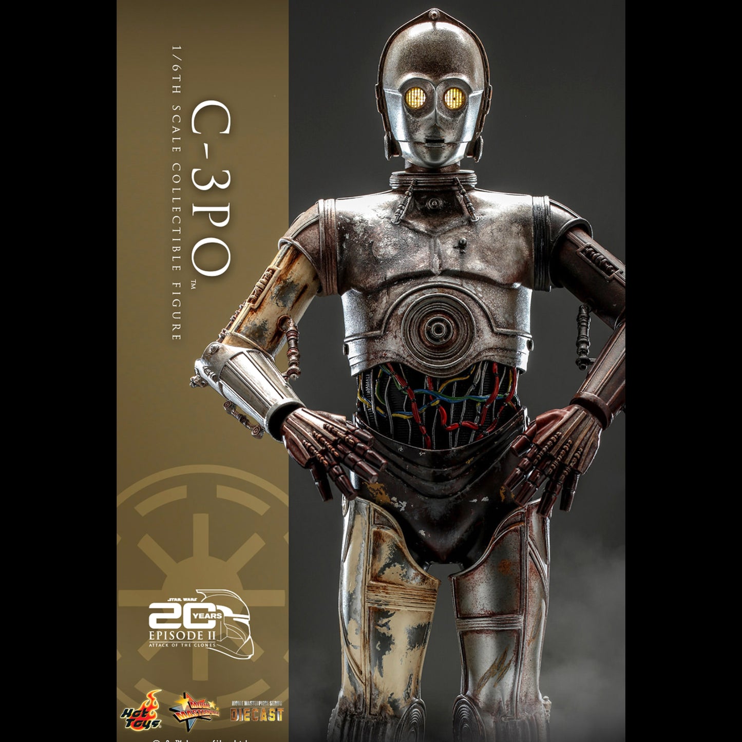 C-3PO (Star Wars: Attack of the Clones) 20th Anniversary 1:6 Diecast Figure by Hot Toys