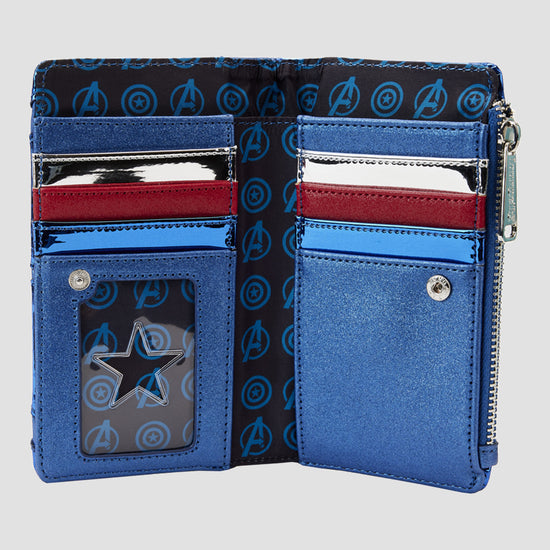 Captain America (Marvel) Metallic Cosplay Flap Wallet by Loungefly