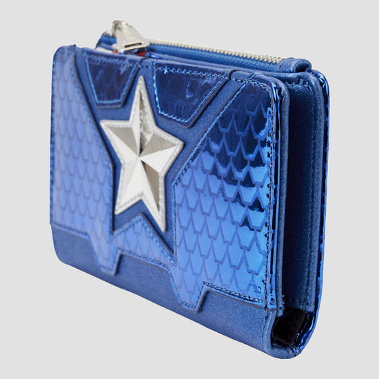 Captain America (Marvel) Metallic Cosplay Flap Wallet by Loungefly