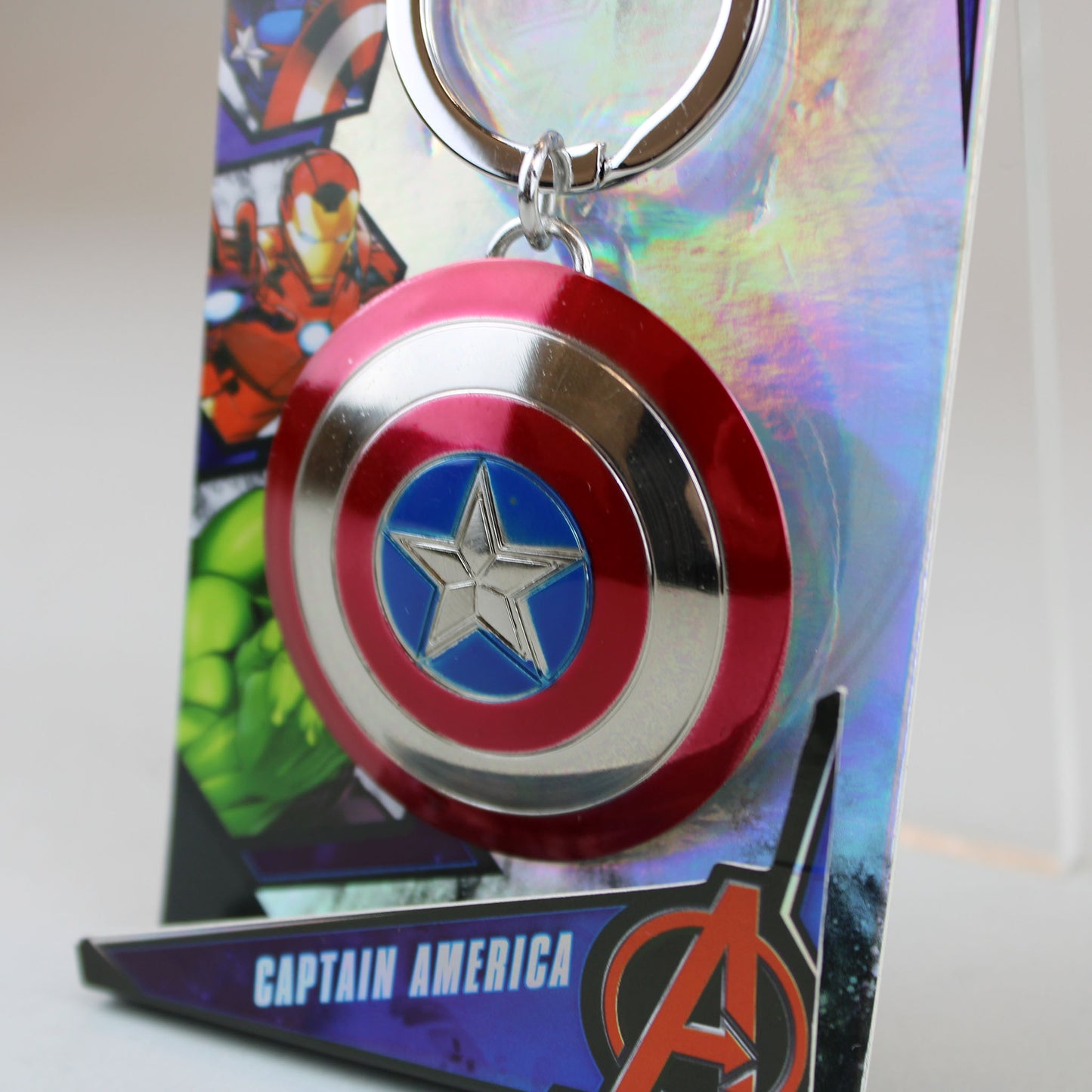 Captain America Shield Marvel Large Stainless Steel Keychain