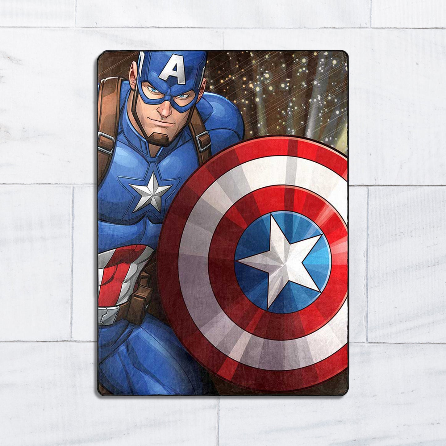 Captain America Silk Touch Marvel Throw Blanket