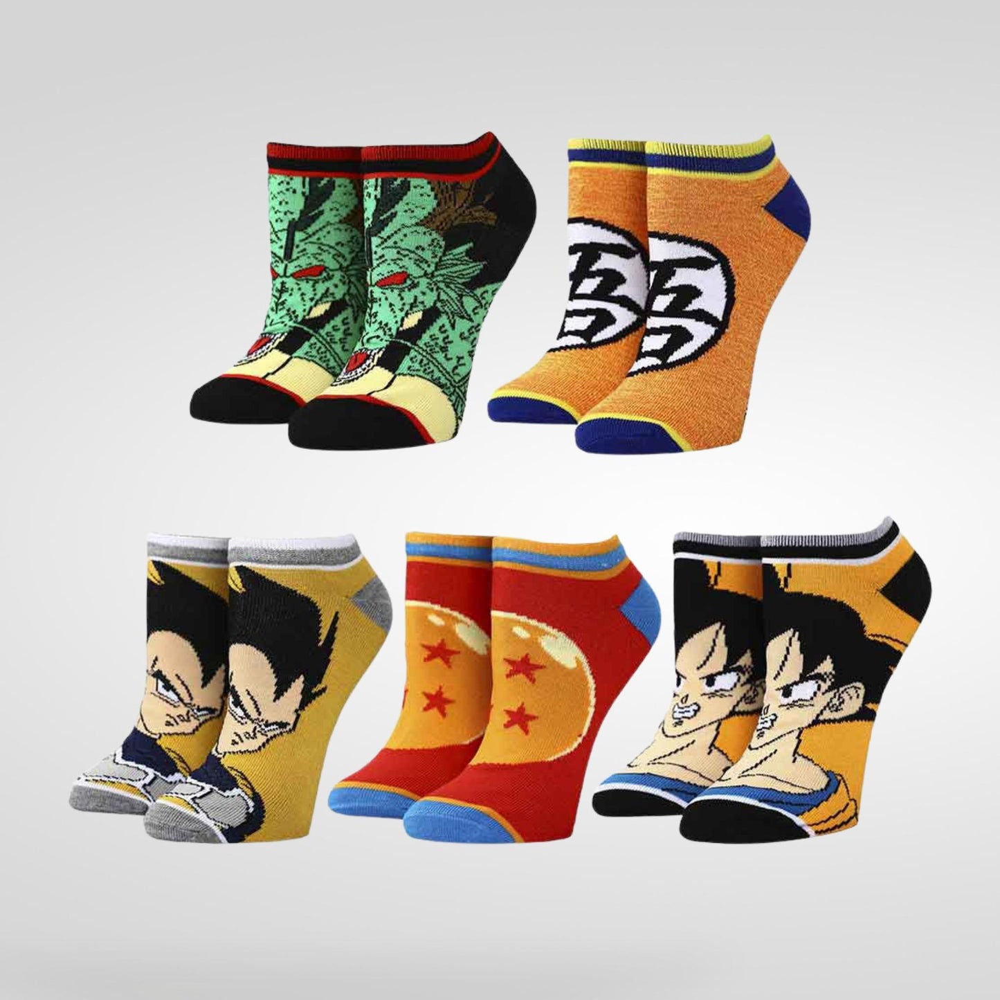 Characters & Symbols (Dragon Ball Super: Broly) Ankle Socks 5 Pair Set