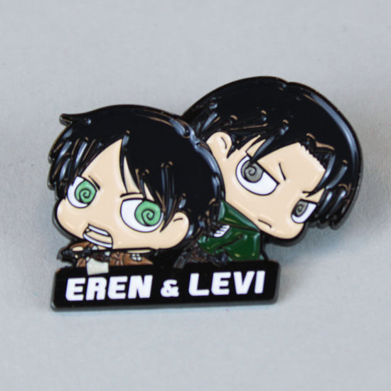 Chibi Eren and Levi (Attack on Titan) Enamel Pin