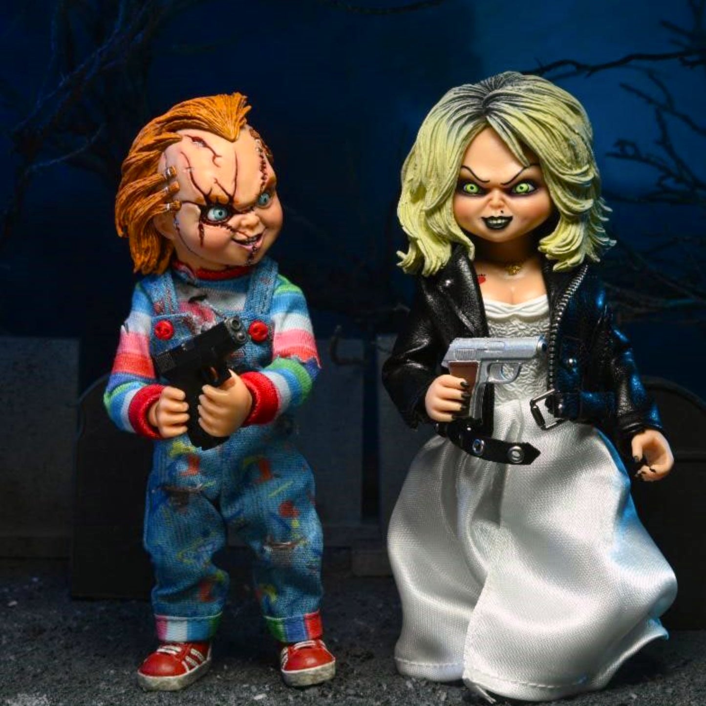 Chucky and Tiffany (Bride of Chuckie) 5.5" Clothed Action Figure Set