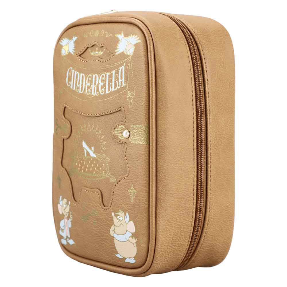 Load image into Gallery viewer, Cinderella Storybook Inspired Disney Cosmetic Travel Pouch
