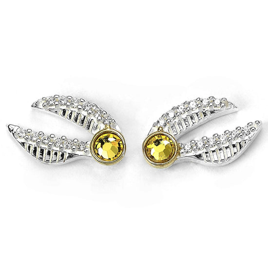 Load image into Gallery viewer, Golden Snitch Harry Potter Crystal Stud Earrings
