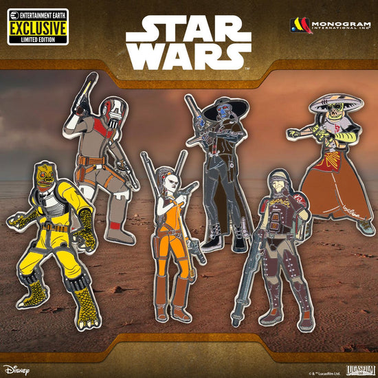 Load image into Gallery viewer, Star Wars: Bounty Hunters 6 Enamel Pin Box Set -EE Exclusive
