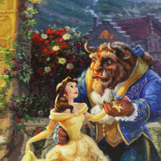 Disney Beauty and the Beast "Dancing in the Moonlight" Thomas Kinkade Framed Art Print