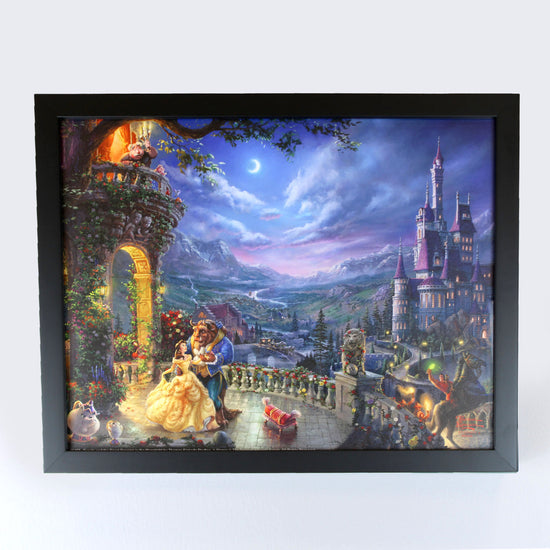 Disney Beauty and the Beast "Dancing in the Moonlight" Thomas Kinkade Framed Art Print