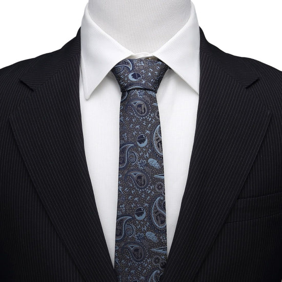 Star Wars Darth Vader Blue & Gray Paisley Fine Silk Necktie