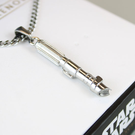 Licensed Steel Star Wars Typography Art Stormtrooper Pendant Necklace