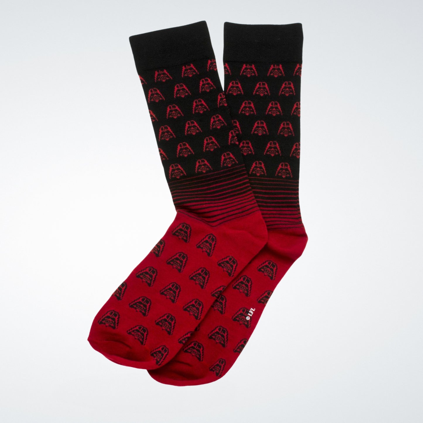 Load image into Gallery viewer, Darth Vader (Star Wars) Red Stripe Ombre Dress Socks
