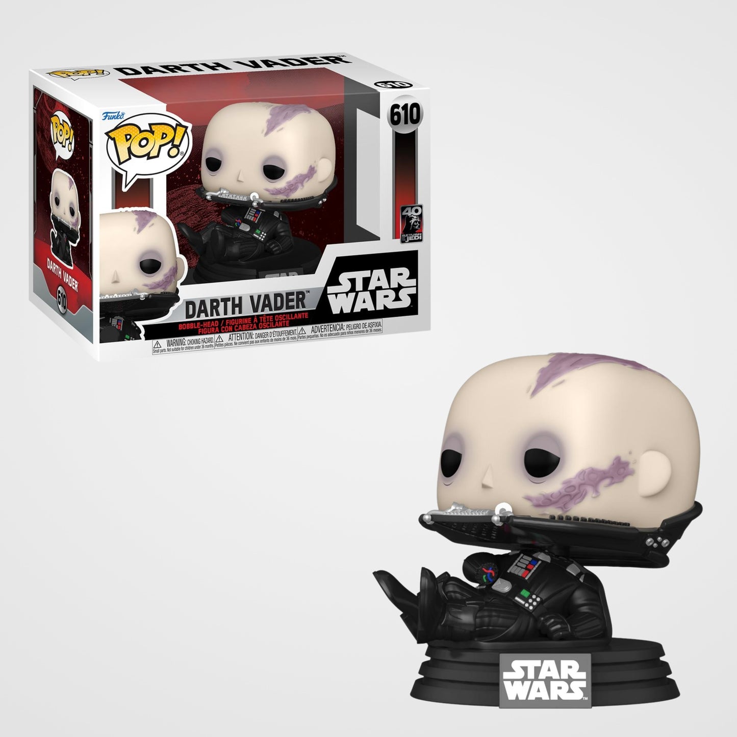 Star Wars - Return Of The Jedi 40th: Vader (Unmasked) POP! Bobble-Head - Funko  Pop