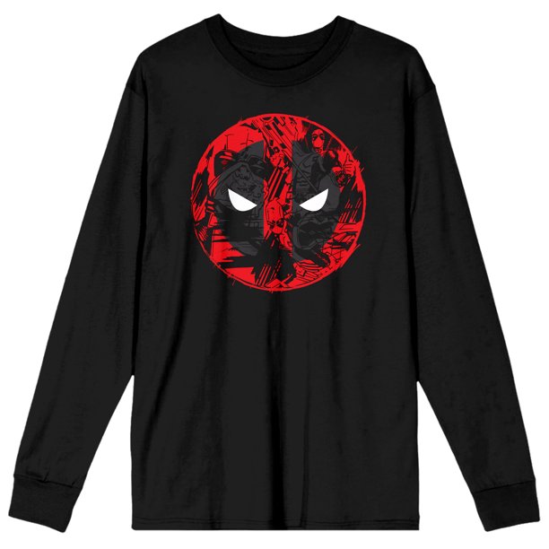 Deadpool Comic Panel Logo Long Sleeve Shirt