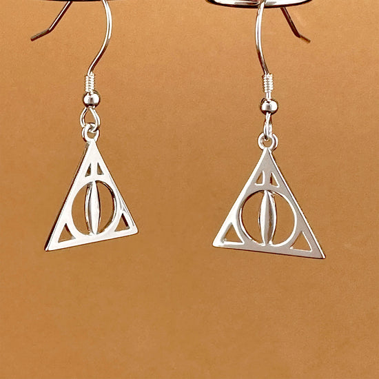 Deathly Hallows (Harry Potter) Sterling Silver Hook Earrings